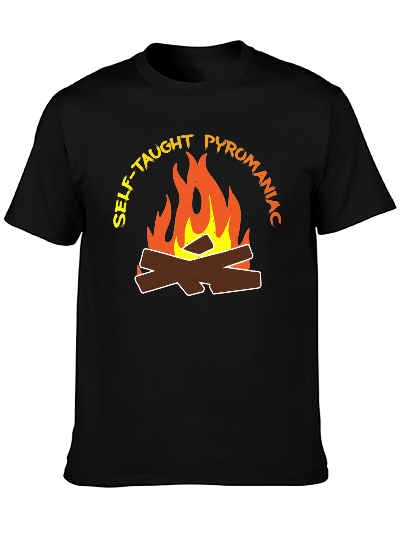 Self-Taught Pyromaniac Fire Graphic T-Shirt