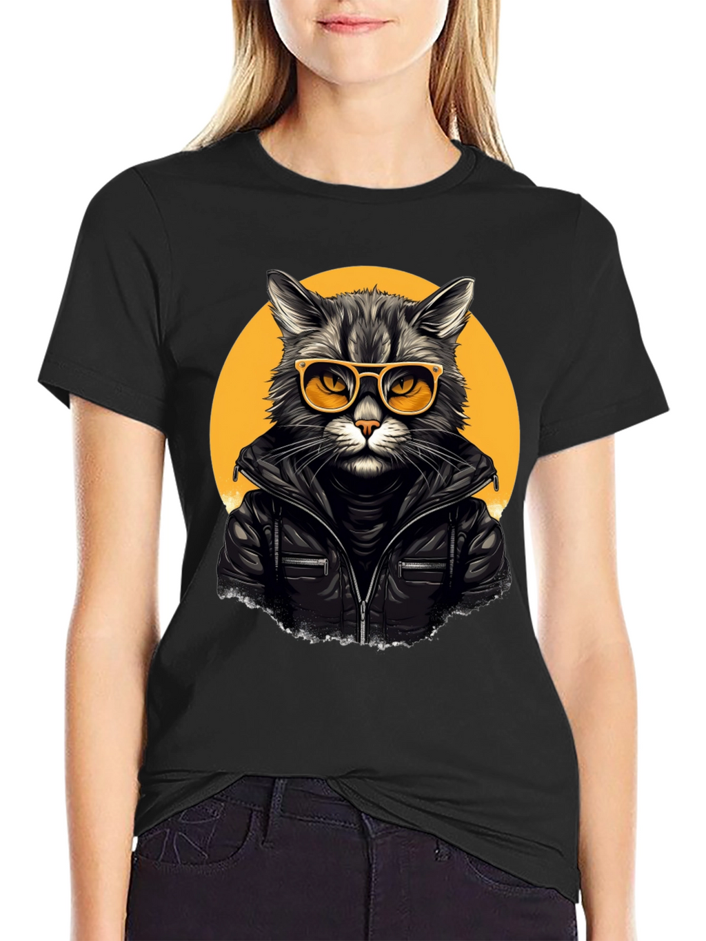 Cool Cat Biker T-Shirt