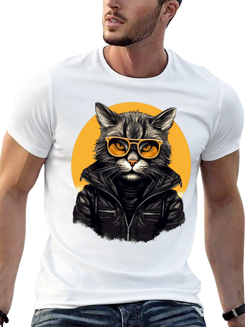 Cool Cat Biker T-Shirt