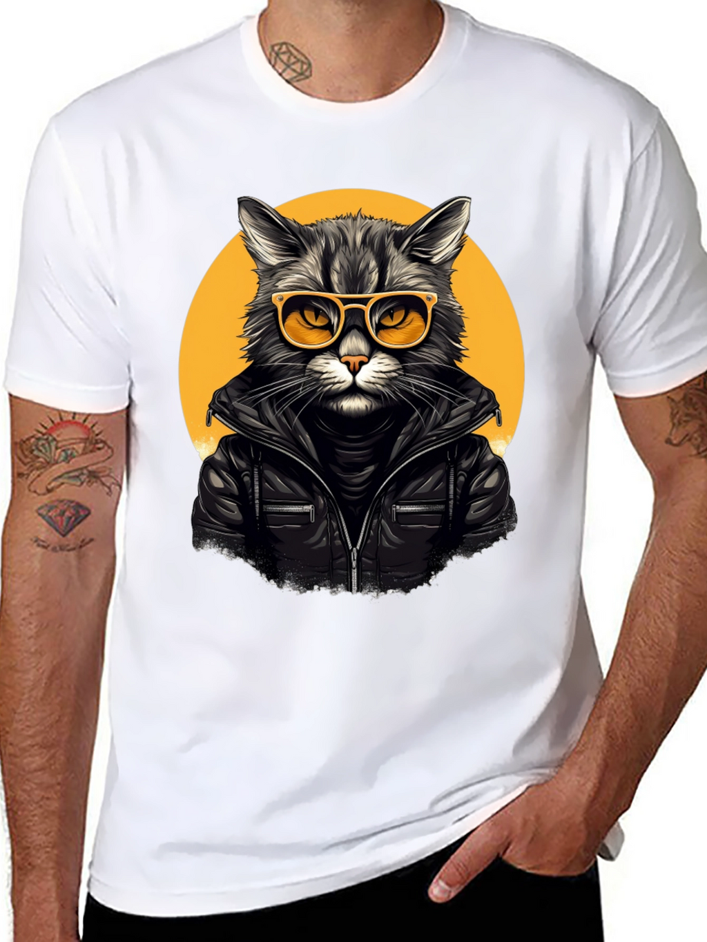 Cool Cat Biker T-Shirt