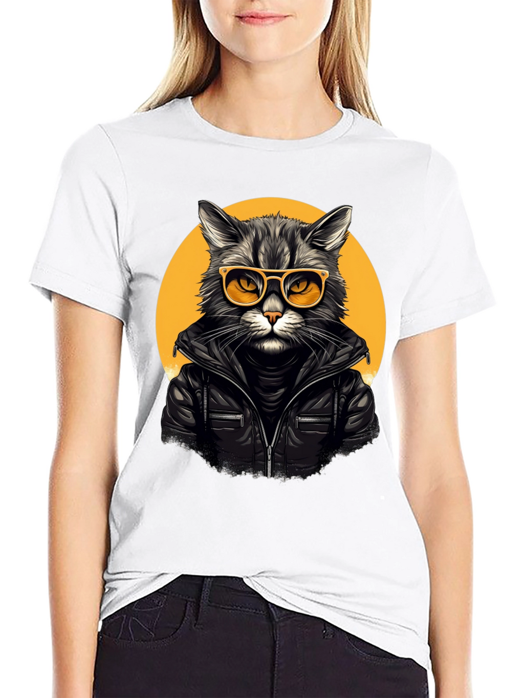 Cool Cat Biker T-Shirt