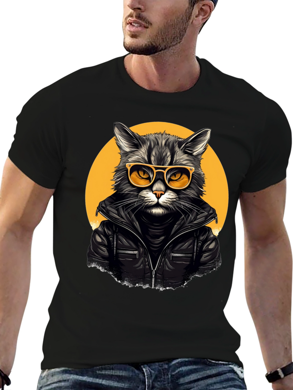 Cool Cat Biker T-Shirt