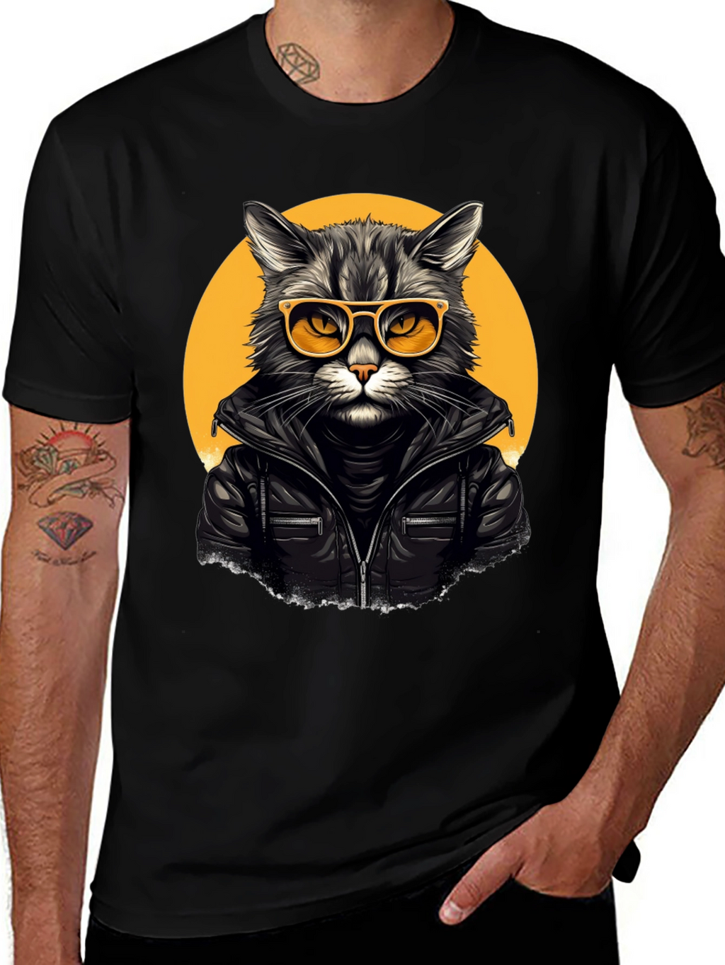 Cool Cat Biker T-Shirt