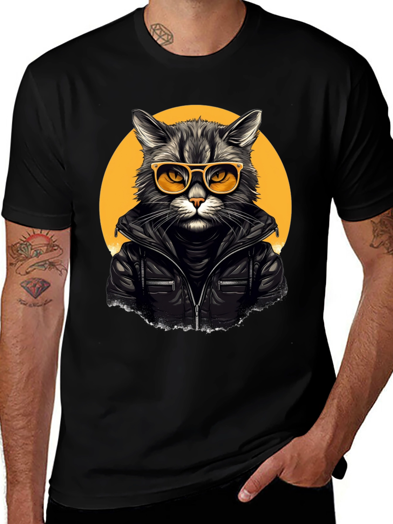 Cool Cat Biker T-Shirt