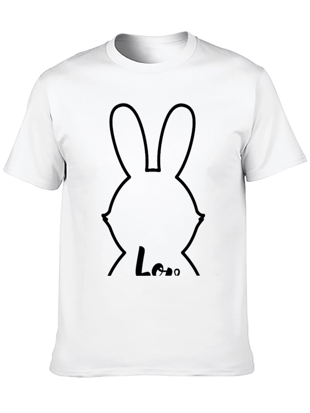 Black Bunny Love T-Shirt - Graphic Tee