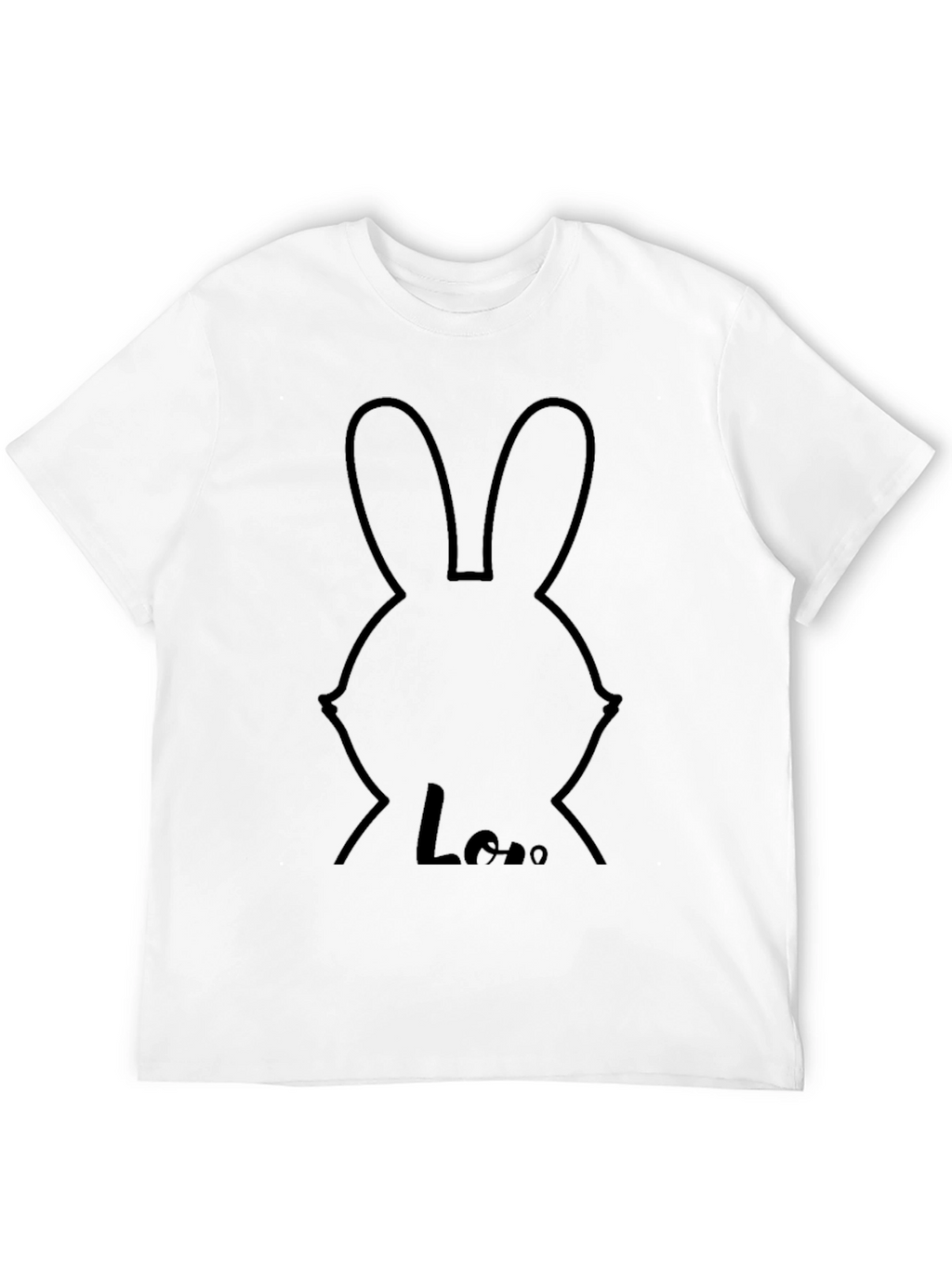 Black Bunny Love T-Shirt - Graphic Tee