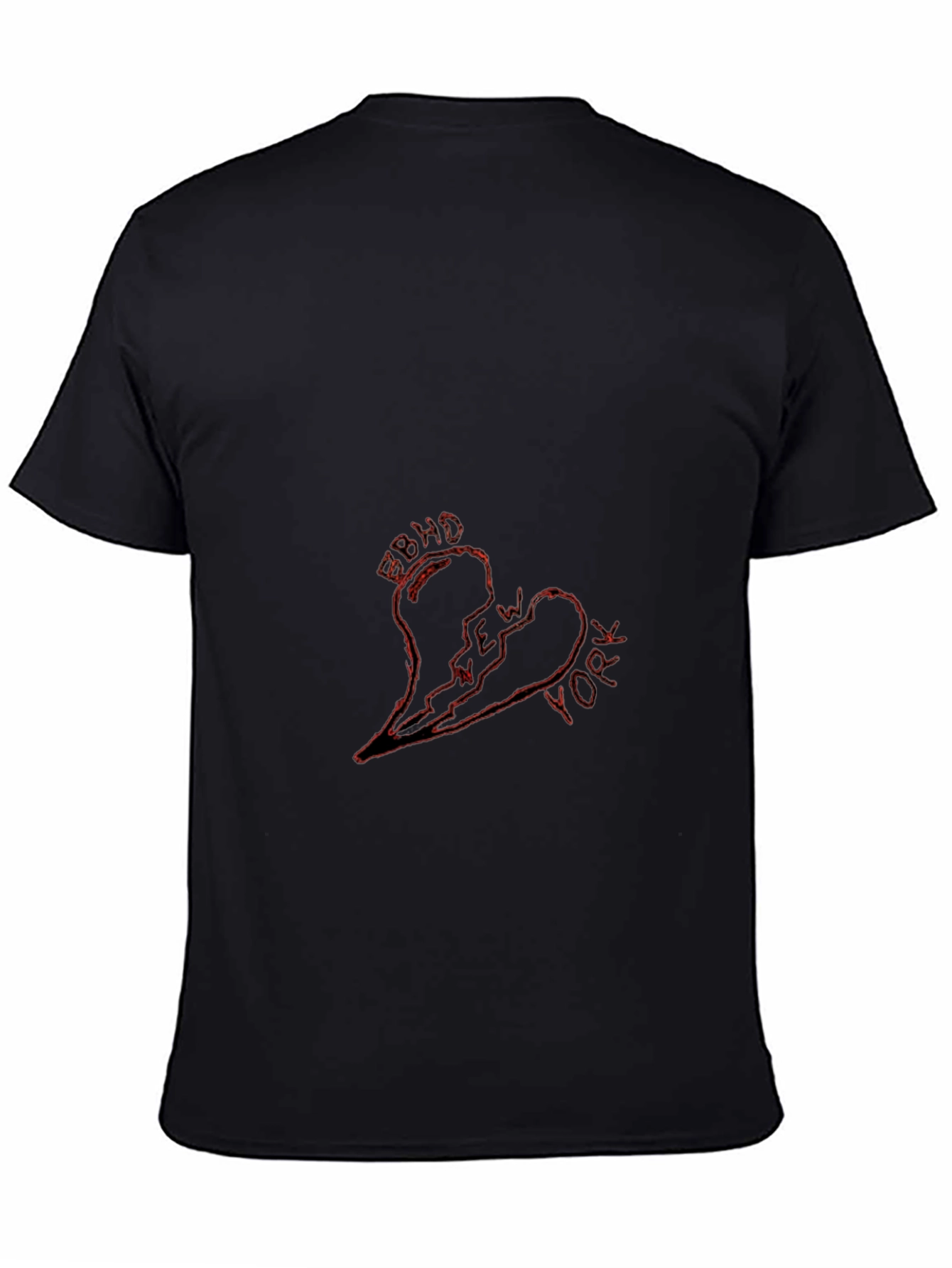 Broken Heart Graphic Tee - Mens Black T-Shirt