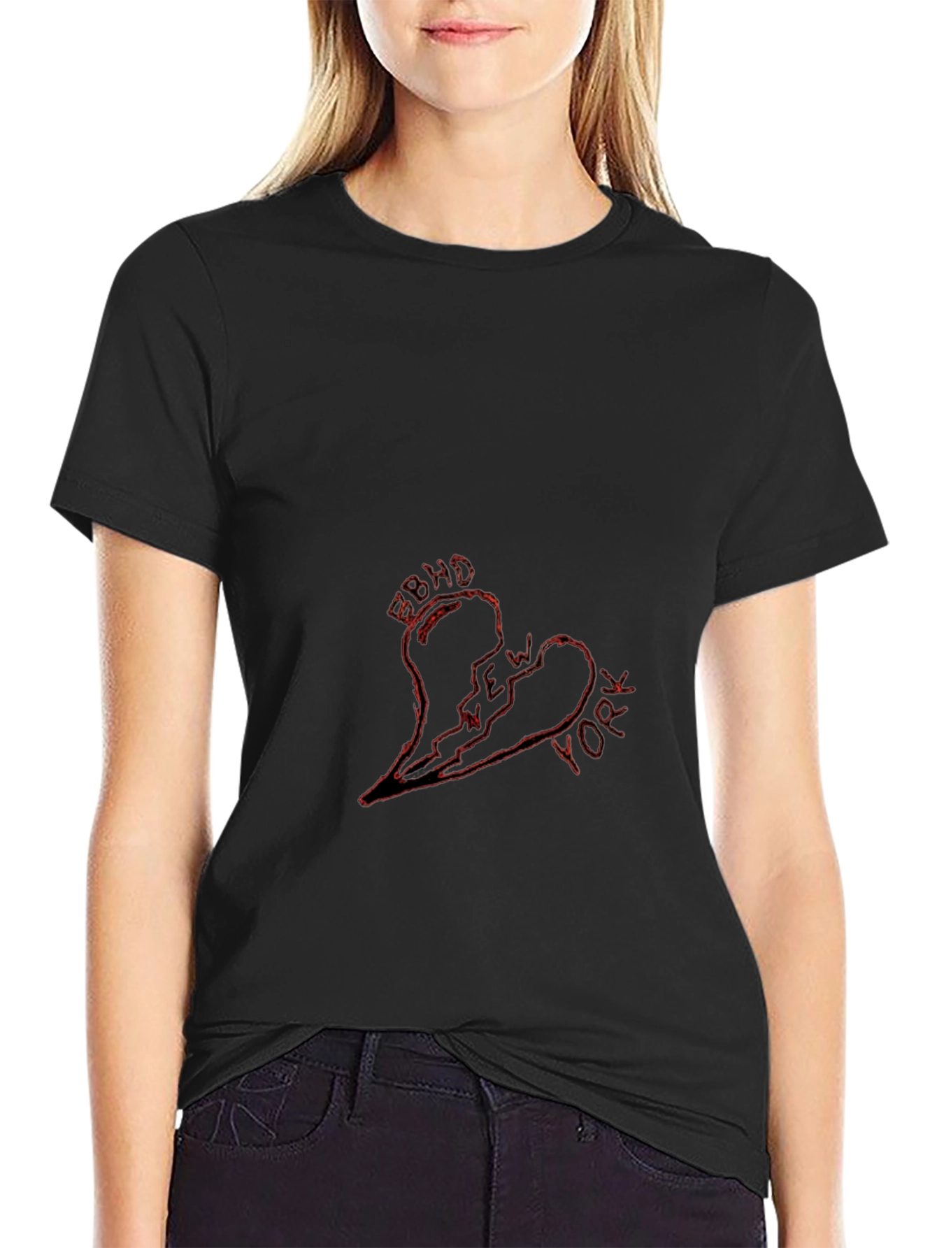 Broken Heart Graphic Tee - Mens Black T-Shirt