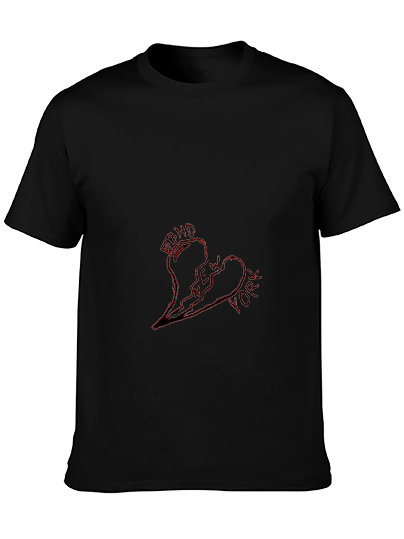 Broken Heart Graphic Tee - Mens Black T-Shirt