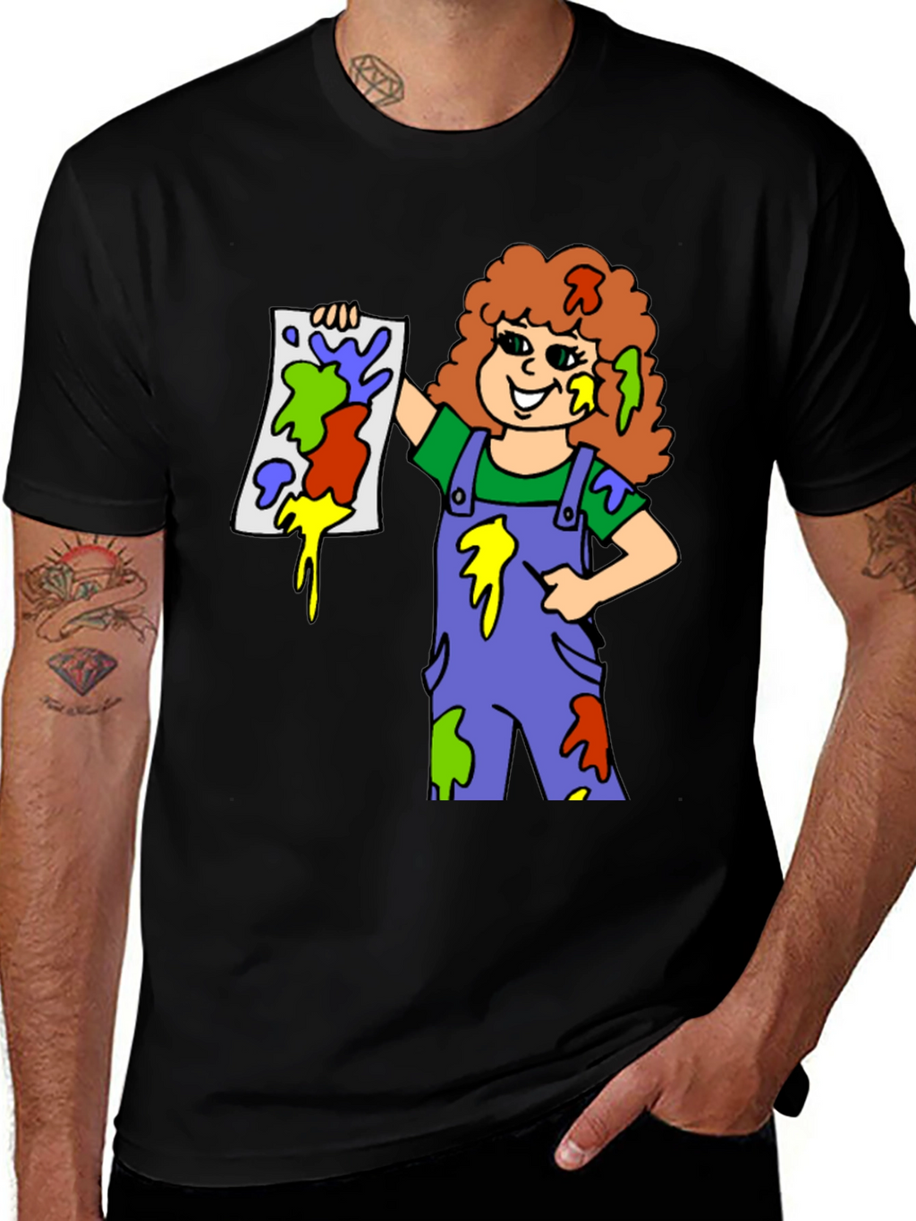 Colorful Painter Girl T-Shirt