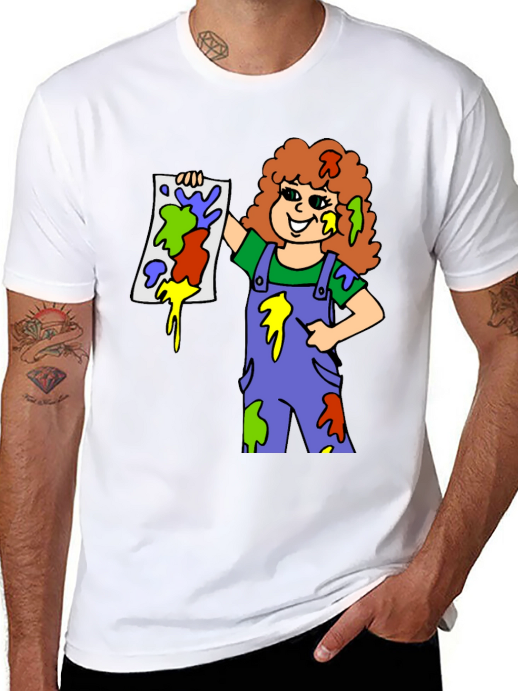 Colorful Painter Girl T-Shirt