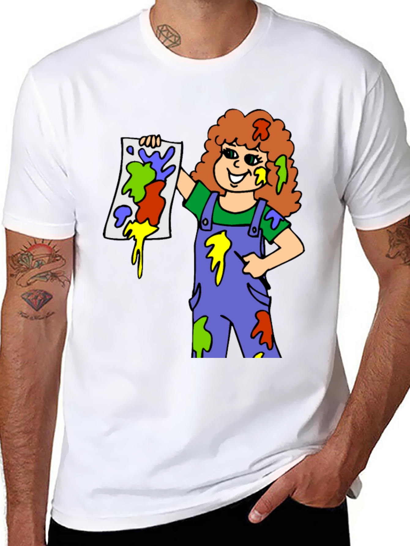 Colorful Painter Girl T-Shirt
