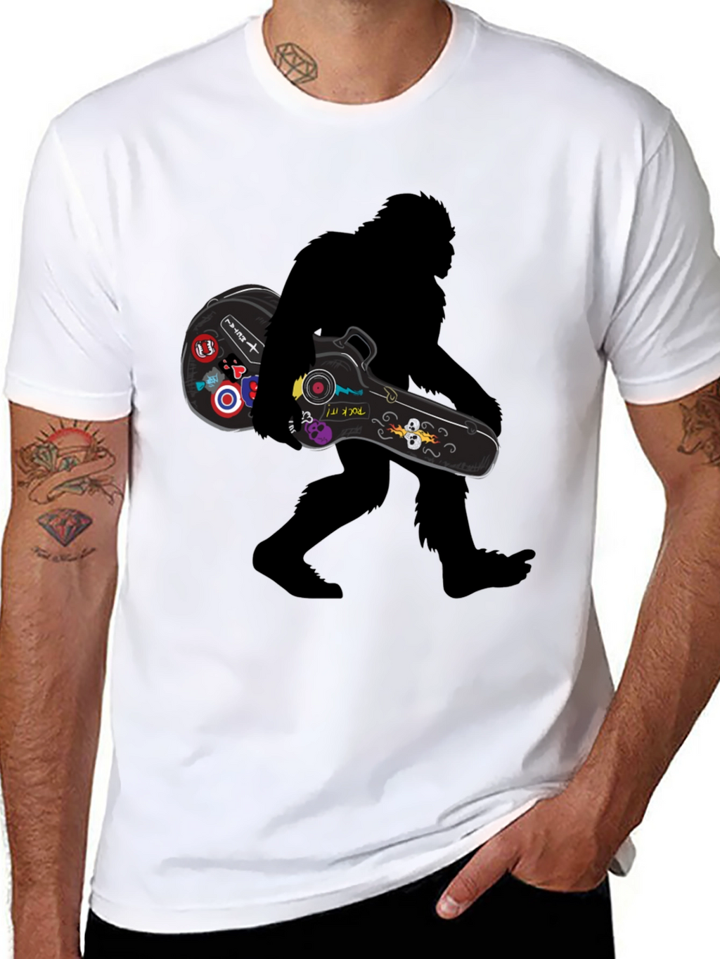 Sasquatch Guitarist Graphic Tee