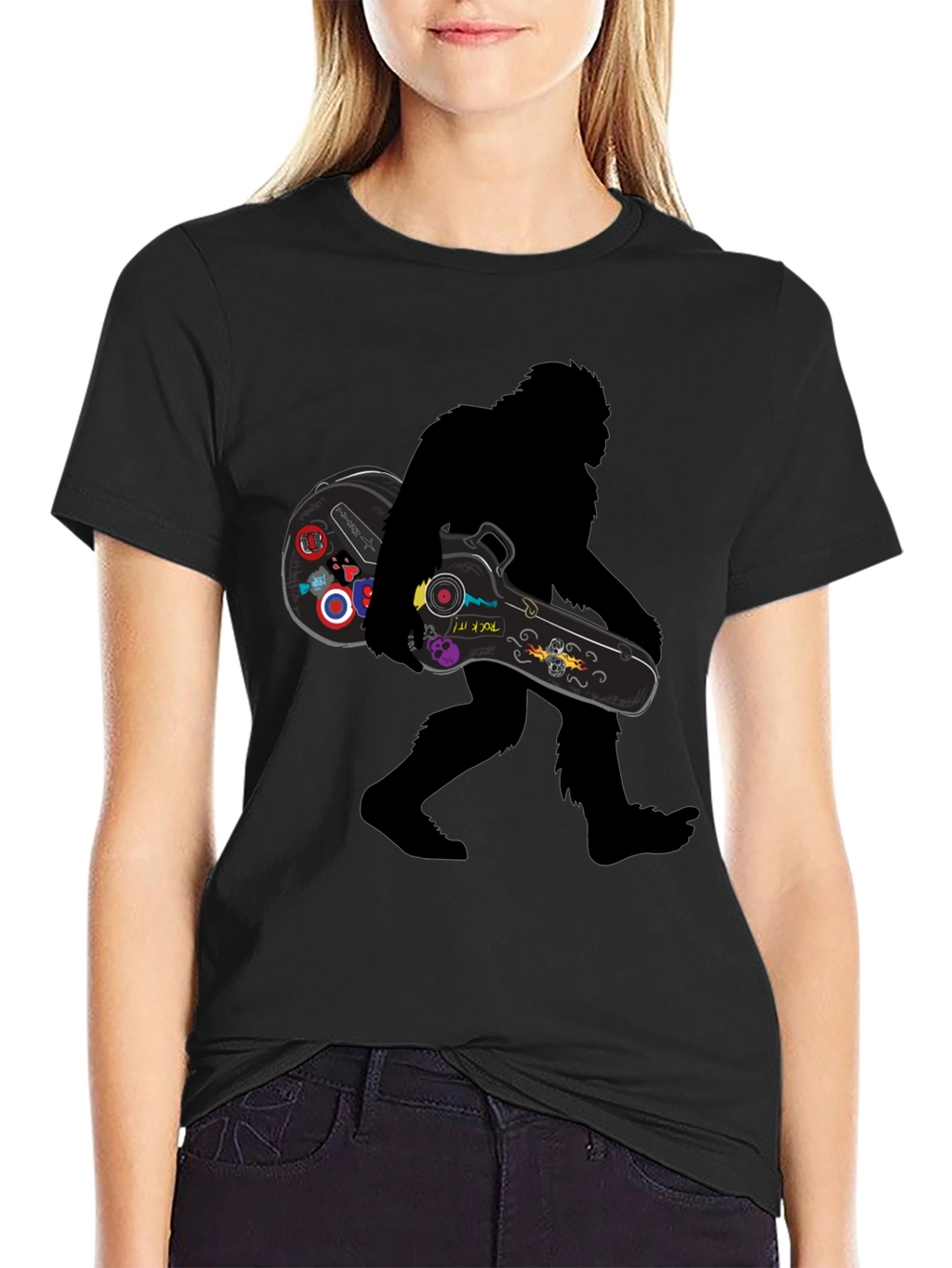 Sasquatch Guitarist Graphic Tee