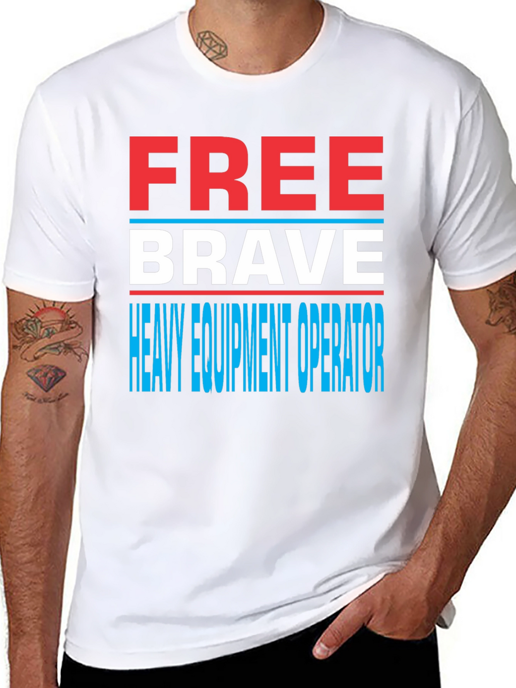 Free Brave Heavy Equipment Operator T-Shirt