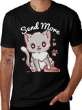 Cute Cat Send More T-Shirt
