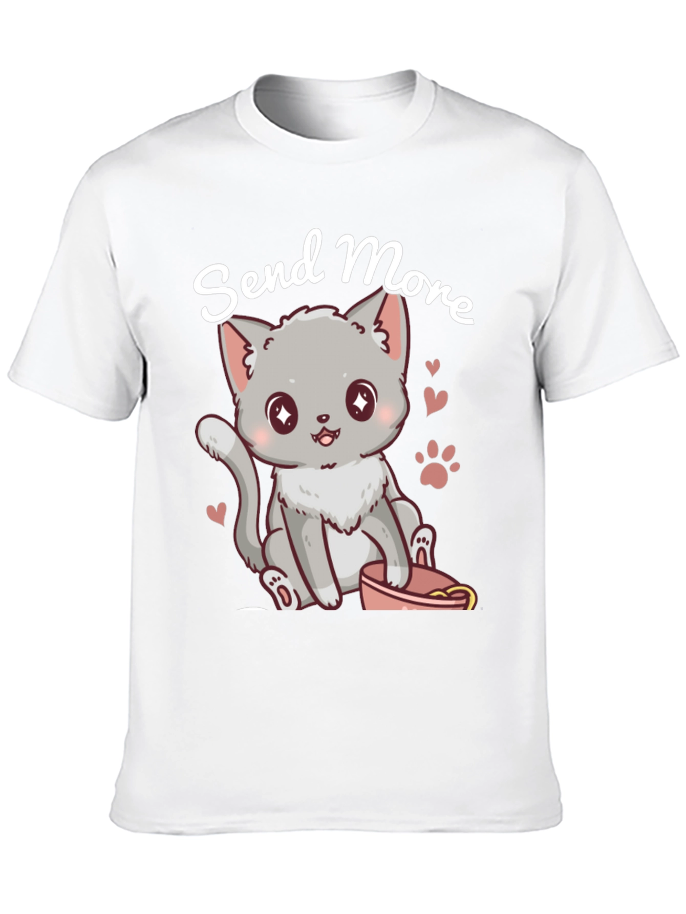Cute Cat Send More T-Shirt
