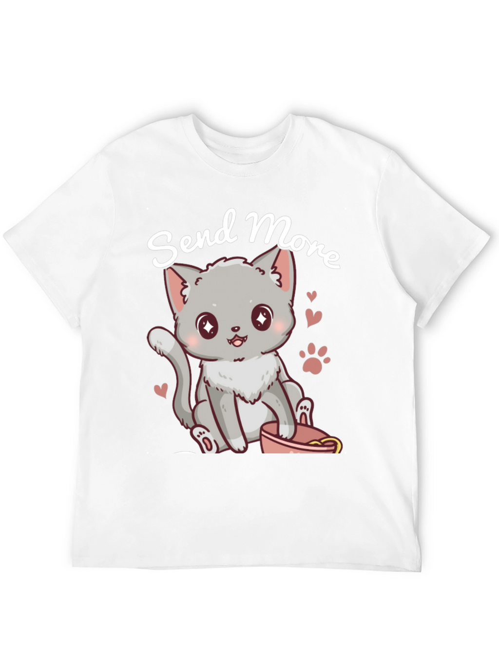 Cute Cat Send More T-Shirt