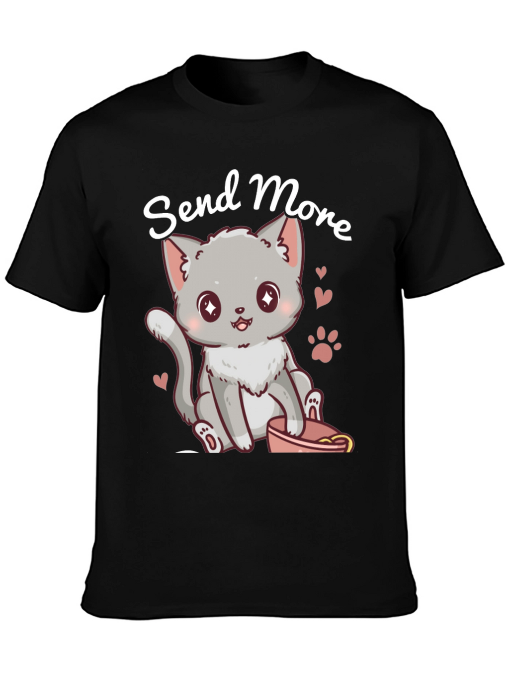 Cute Cat Send More T-Shirt