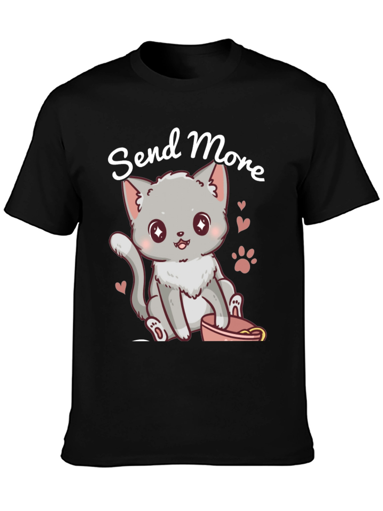 Cute Cat Send More T-Shirt
