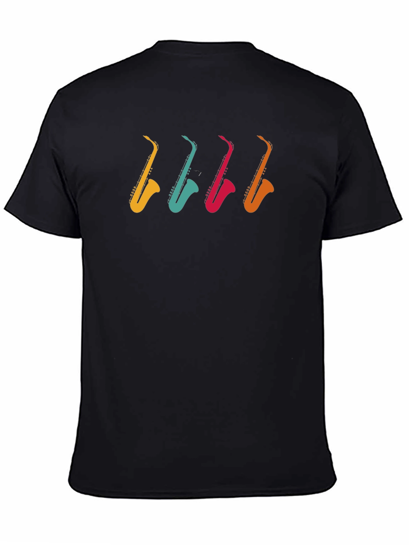 Colorful Saxophone Graphic Tee - Music Lover Shirt