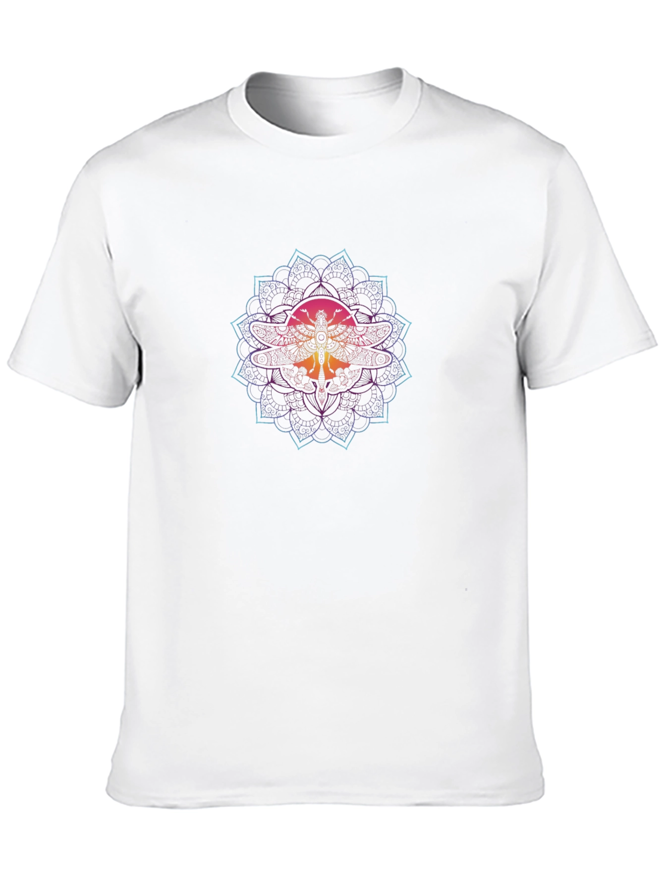 Mandala Moth Graphic Tee - Stylish Comfort