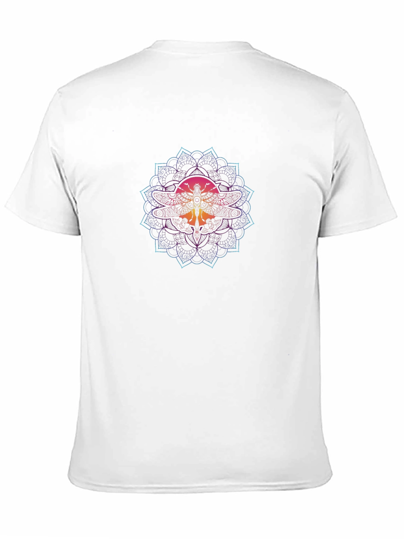 Mandala Moth Graphic Tee - Stylish Comfort