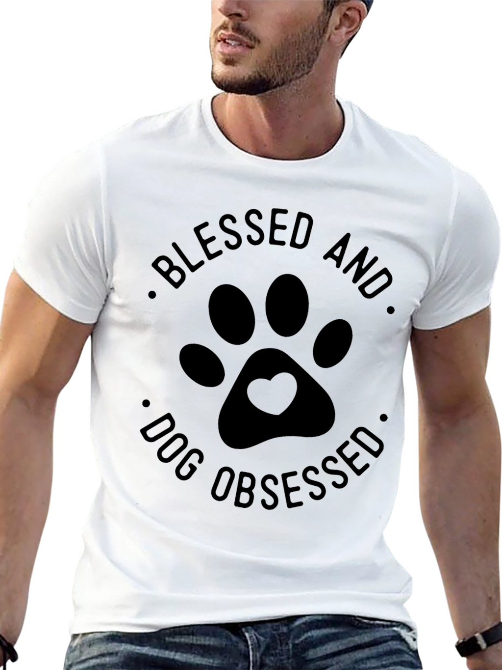 Blessed and Dog Obsessed Black T-Shirt