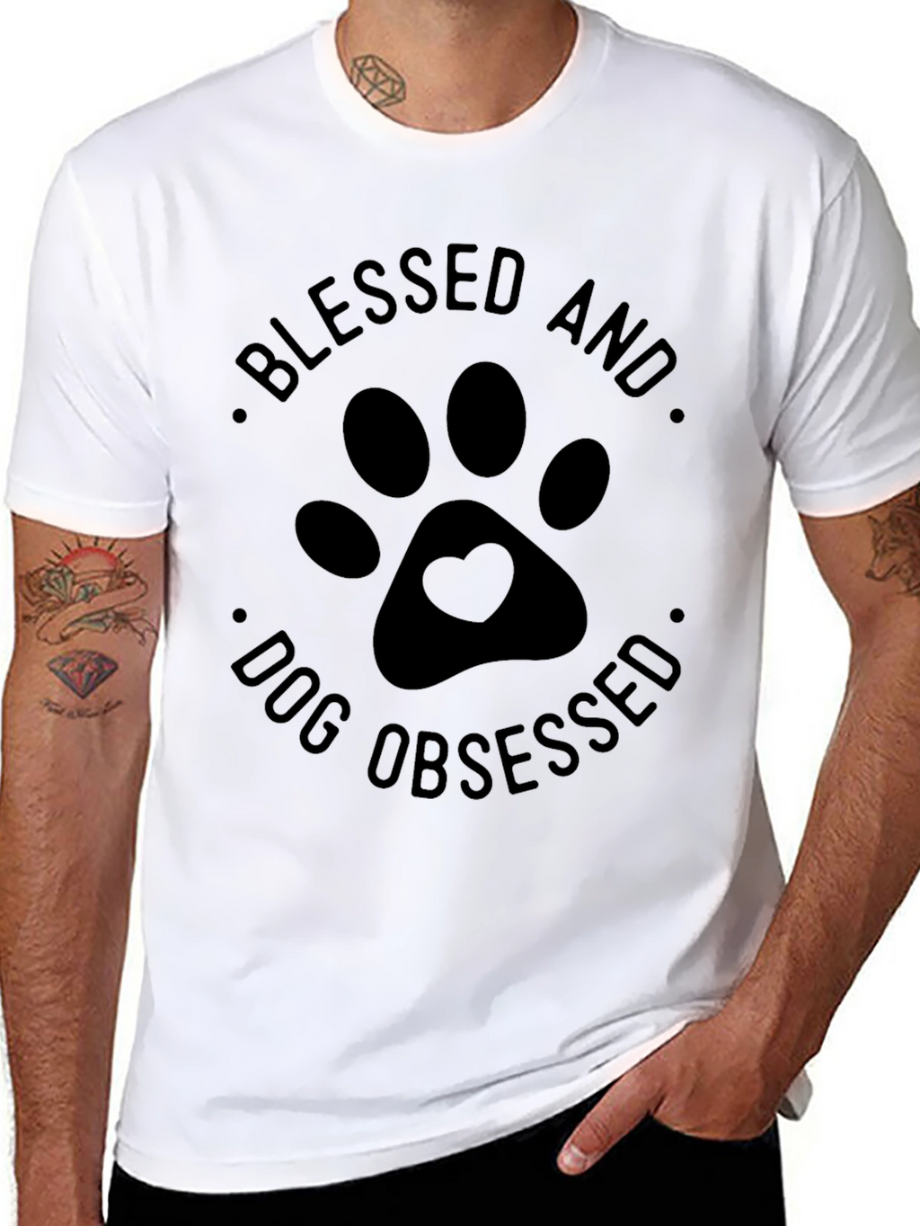 Blessed and Dog Obsessed Black T-Shirt