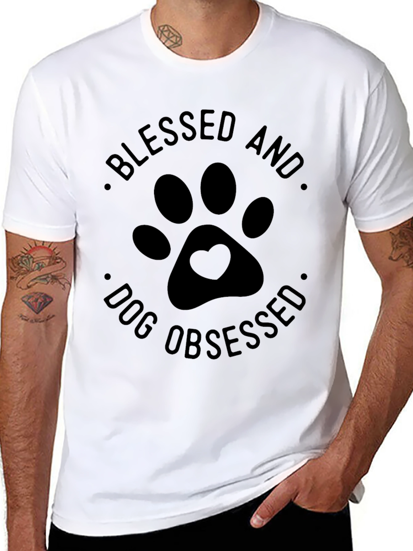 Blessed and Dog Obsessed Black T-Shirt