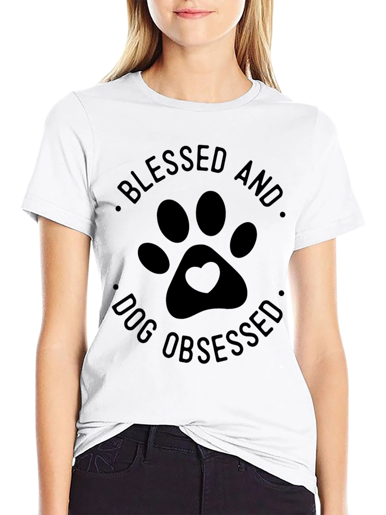Blessed and Dog Obsessed Black T-Shirt