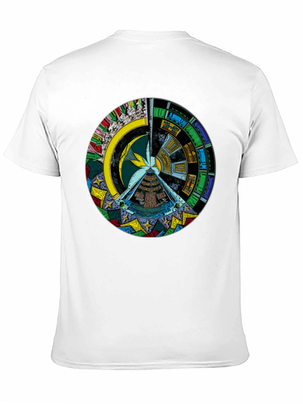 Artistic Geometric Design Black T-Shirt