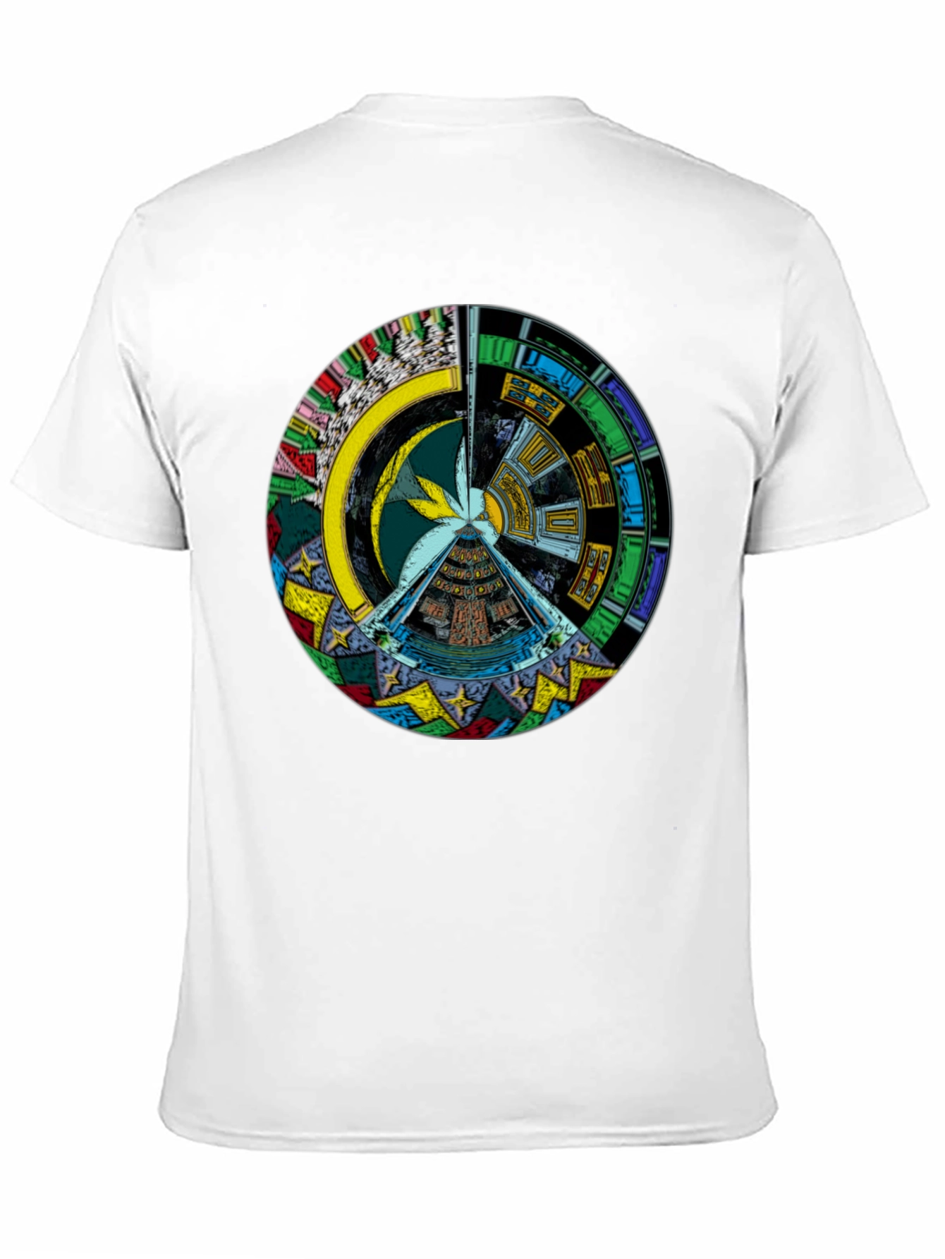 Artistic Geometric Design Black T-Shirt