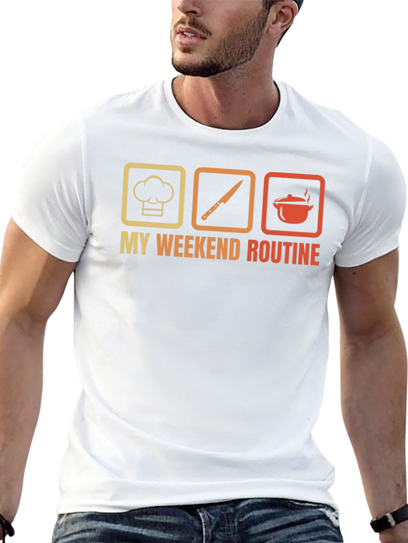 Chefs Weekend Routine Graphic Tee - Black