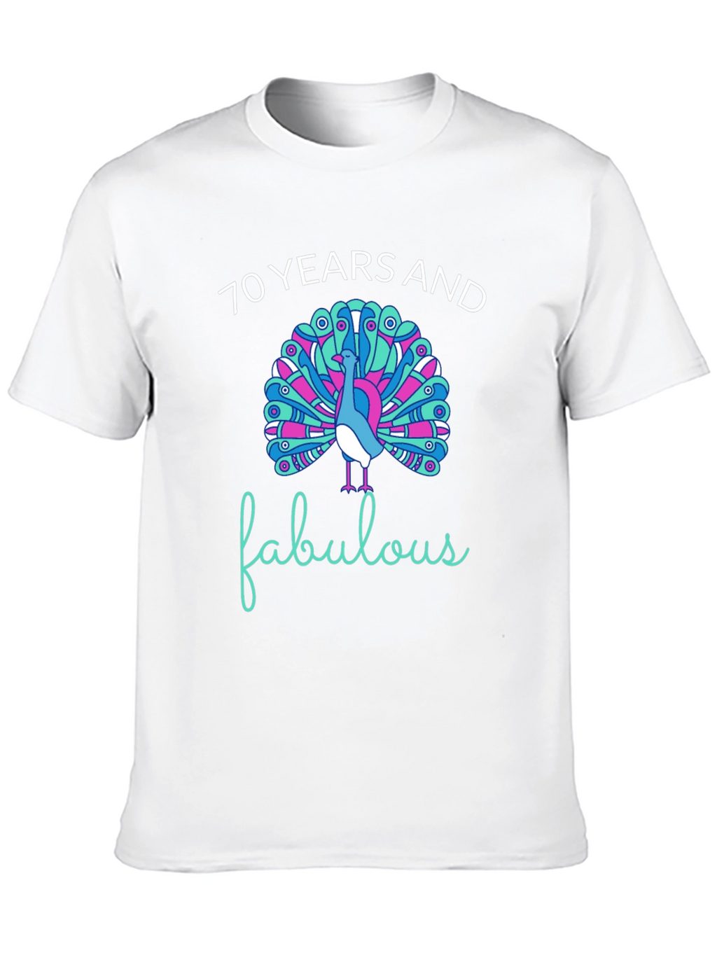 70 Years and Fabulous Peacock Graphic Tee