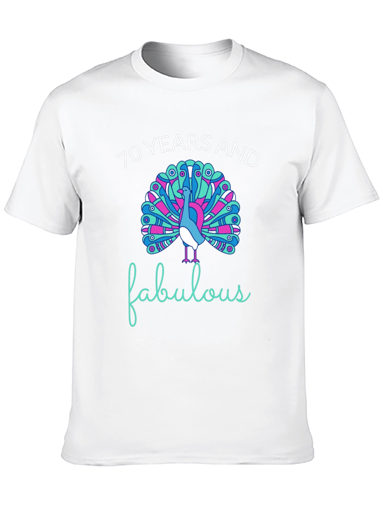 70 Years and Fabulous Peacock Graphic Tee
