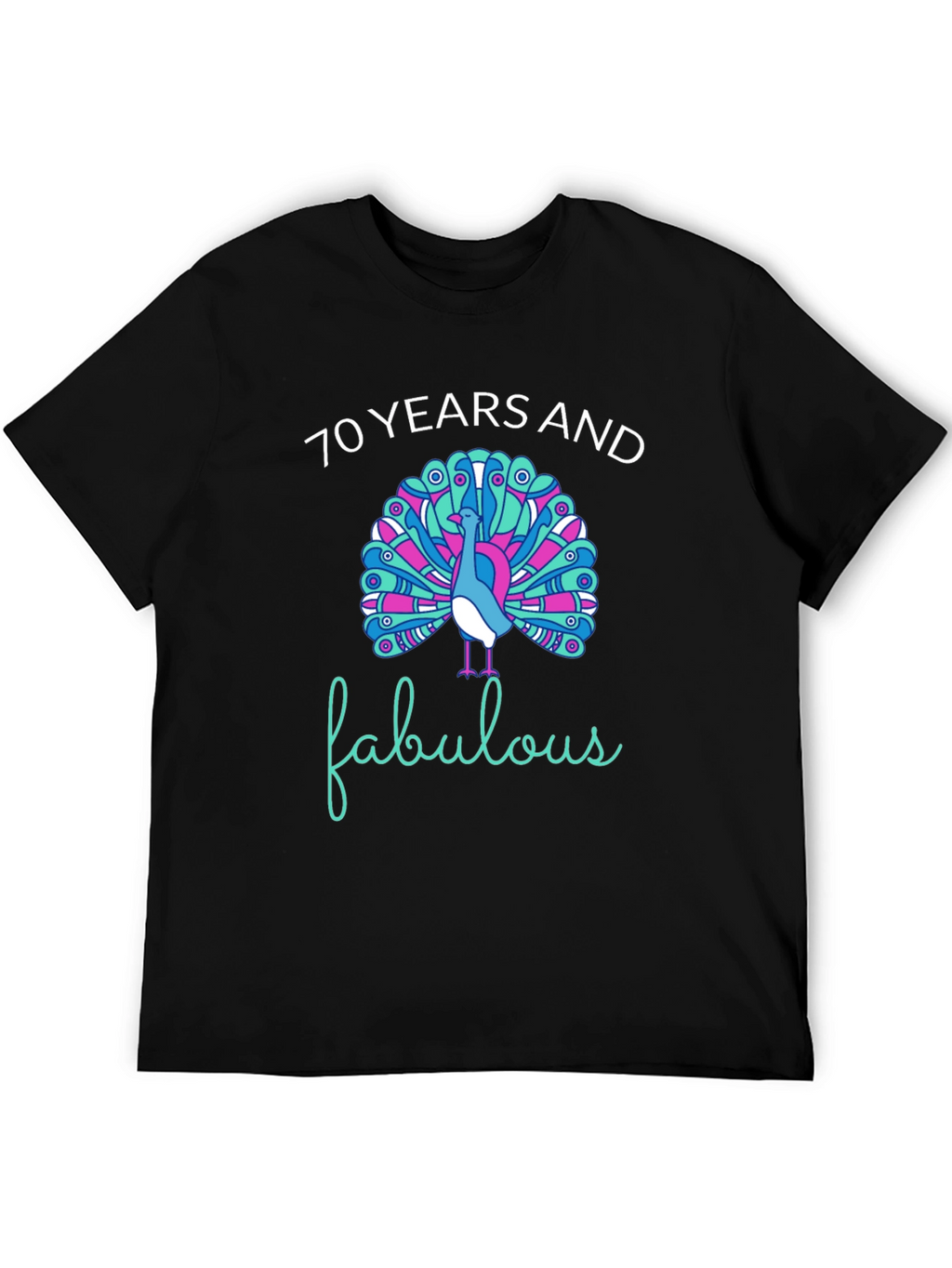 70 Years and Fabulous Peacock Graphic Tee