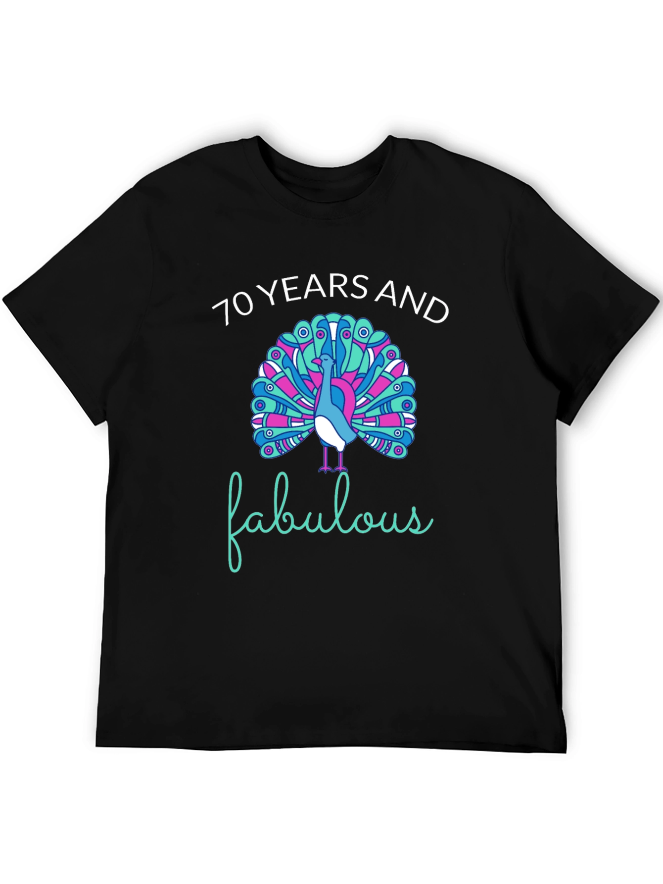 70 Years and Fabulous Peacock Graphic Tee