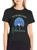 70 Years and Fabulous Peacock Graphic Tee