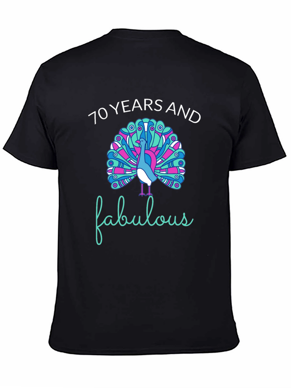 70 Years and Fabulous Peacock Graphic Tee