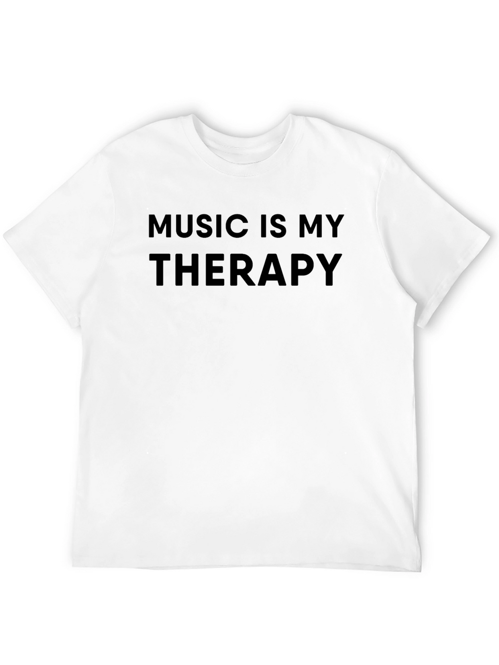 Music Is My Therapy Black T-Shirt