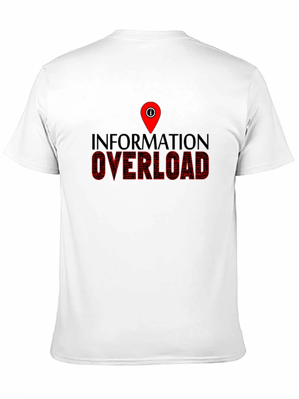 Information Overload Black Graphic T-Shirt