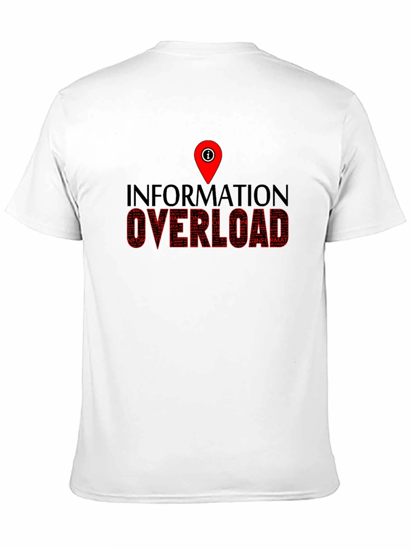 Information Overload Black Graphic T-Shirt