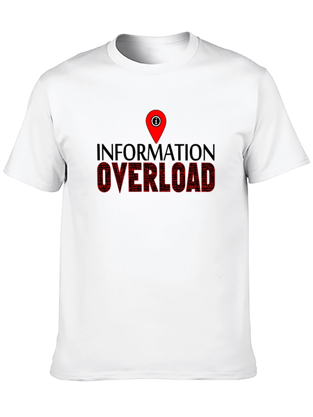 Information Overload Black Graphic T-Shirt