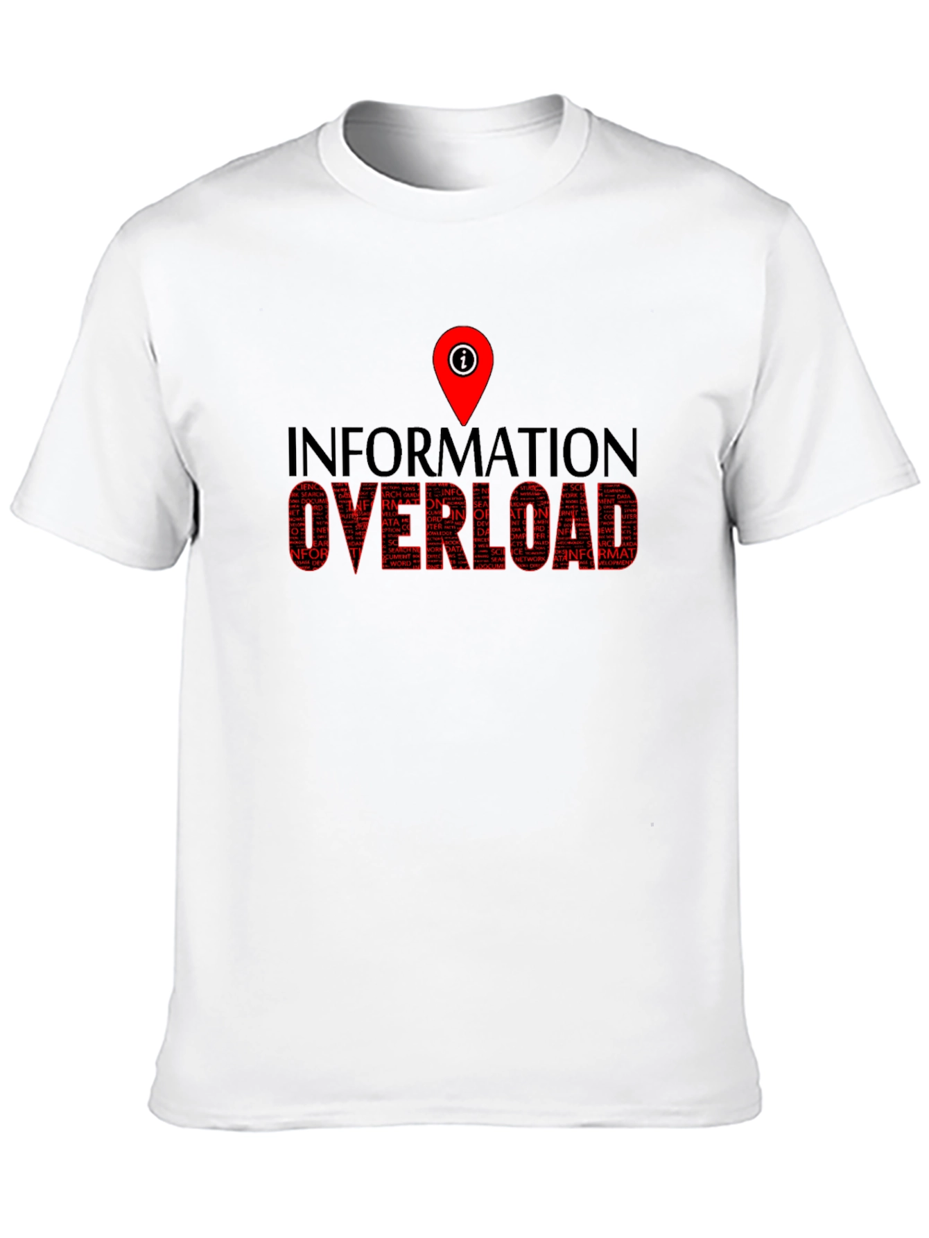Information Overload Black Graphic T-Shirt