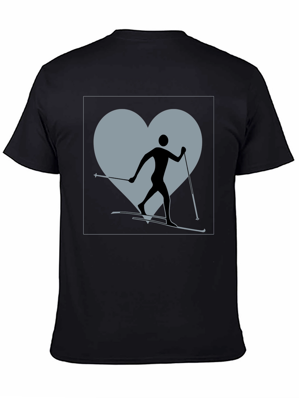 Cross Country Skiing Heart T-Shirt