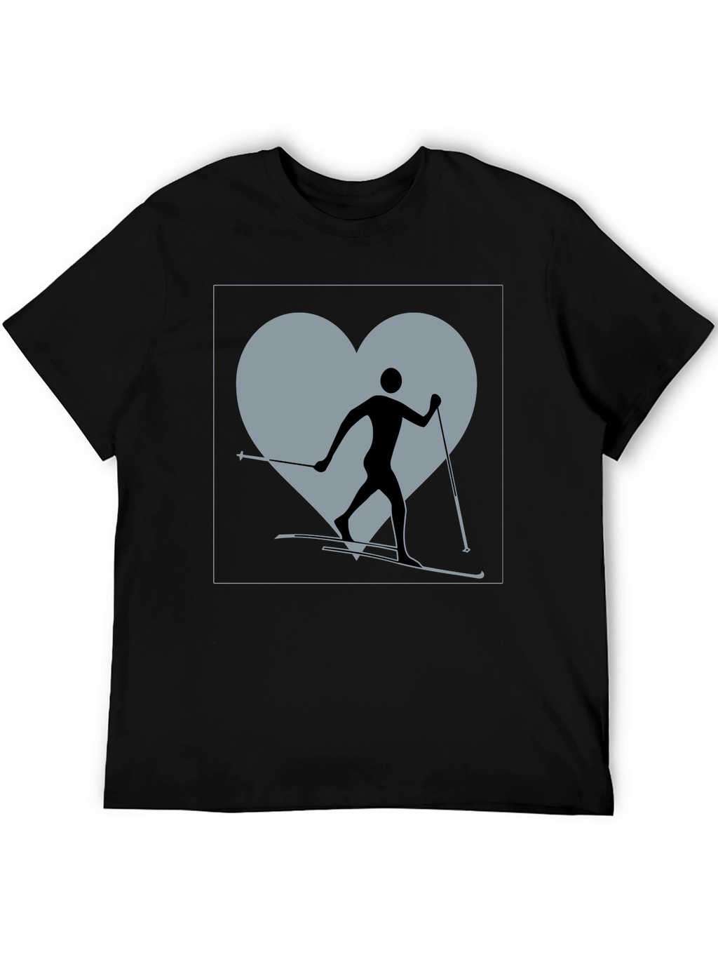 Cross Country Skiing Heart T-Shirt