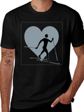 Cross Country Skiing Heart T-Shirt