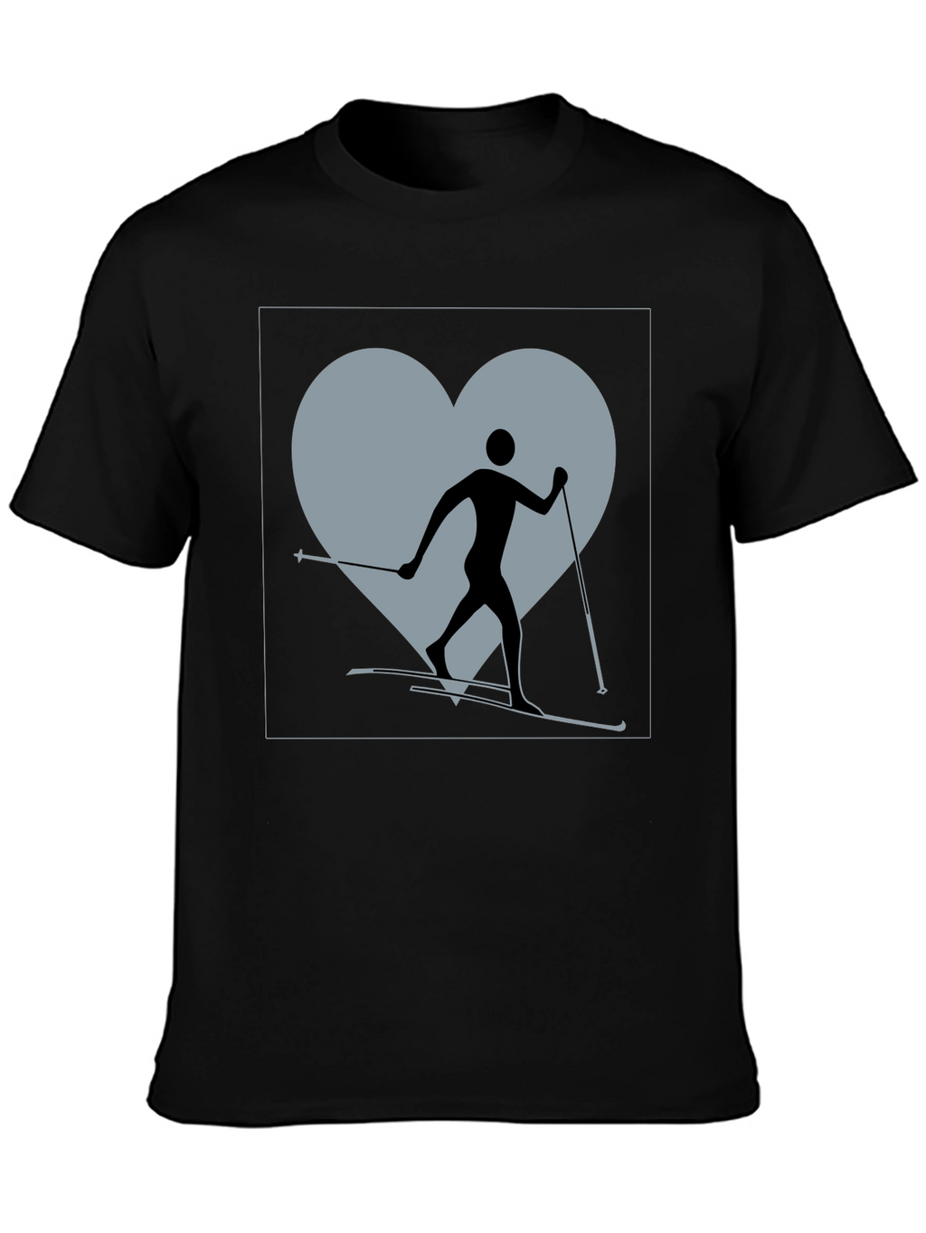 Cross Country Skiing Heart T-Shirt