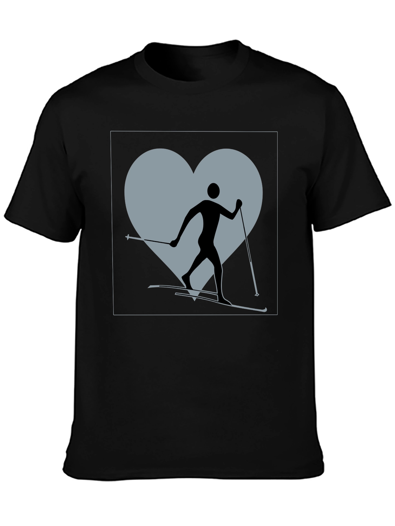 Cross Country Skiing Heart T-Shirt